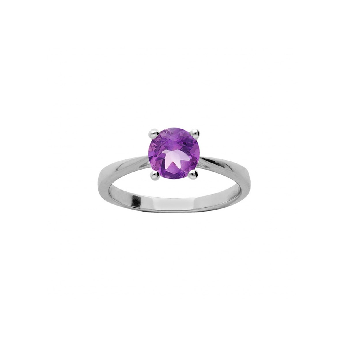 Bague Argent - Améthyste Véritable