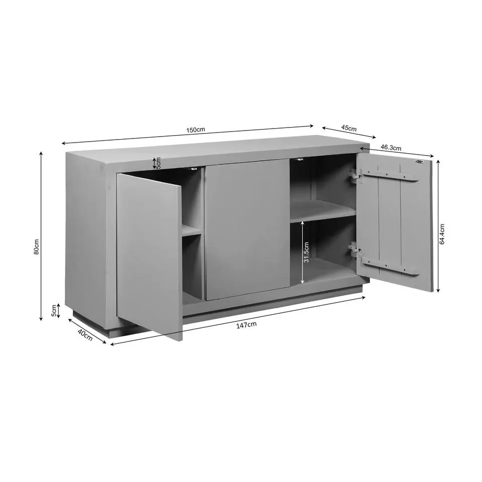Starfurn - Dressoir Brussel - Bruin - 45x150x80 cm