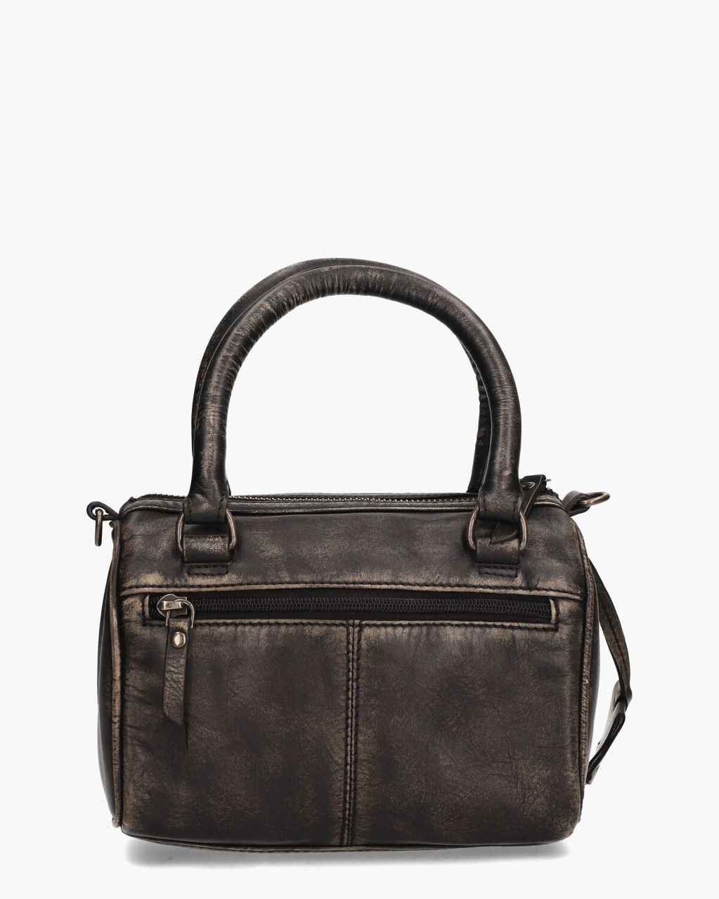 Burkely Distress Deon Bowler Bag Small Zwart Tas