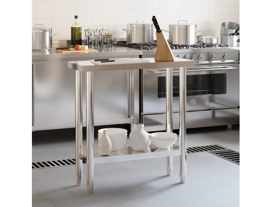 VIDAXL - Mobilier de cuisine Table de travail de cuisine 82,5x30x85 cm acier inoxydable