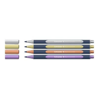 Schneider Paint-It 050 - 4 Metallic rollerball - or, argent, cuivre, violet