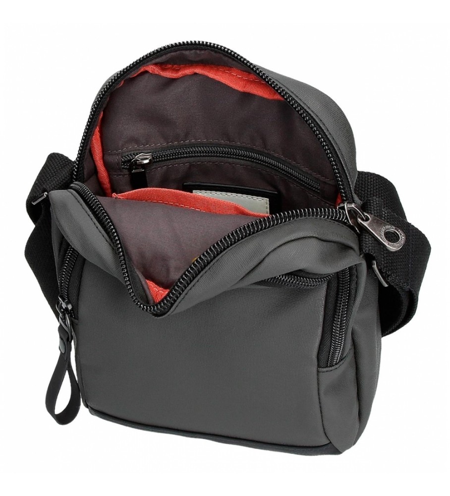 Bolsa de ombro média com dois compartimentos Pepe Jeans Truxton cinza