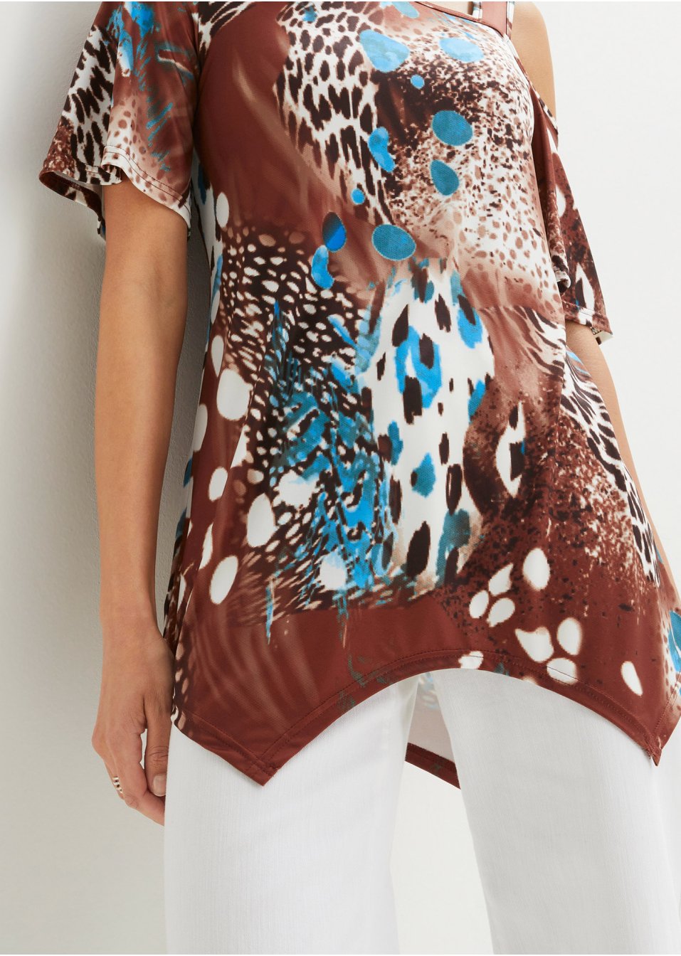 T-shirt long à pans