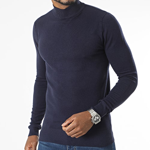 Pull Col Cheminée 665 Bleu Marine