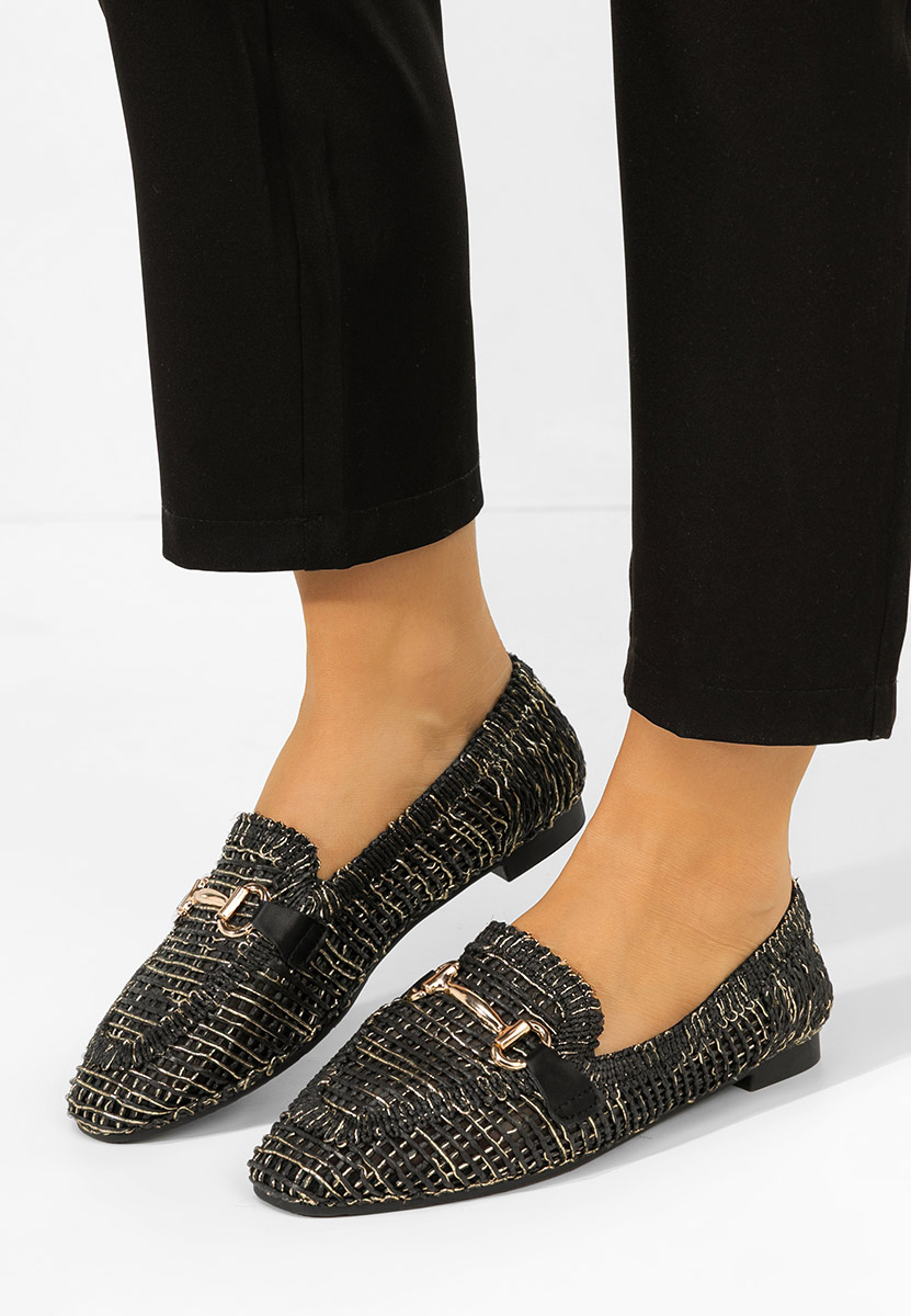 Mocassins femme noirs Cameilia