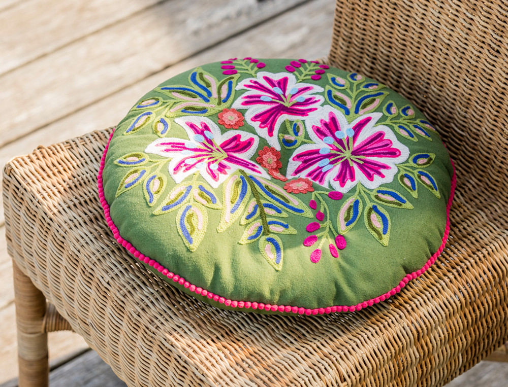 Coussin rond-Bonne humeur