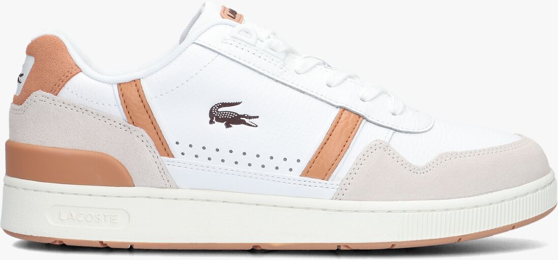 LACOSTE witte lacoste lage sneakers t-clip
