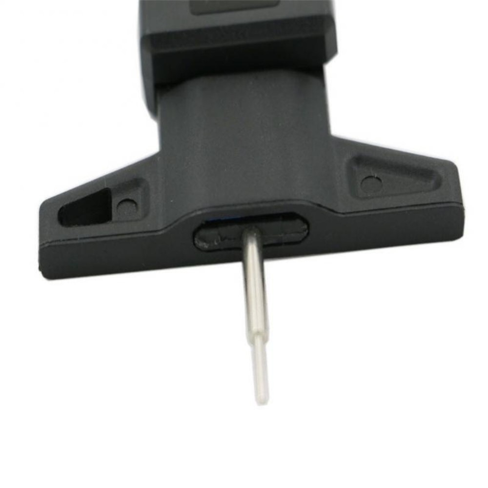 (0-25.4mm) Auto Reifenprofil Messer KFZ Tiefenmessgerät mit LCD Display (Inkl. LR44 Batterie) - Schwarz