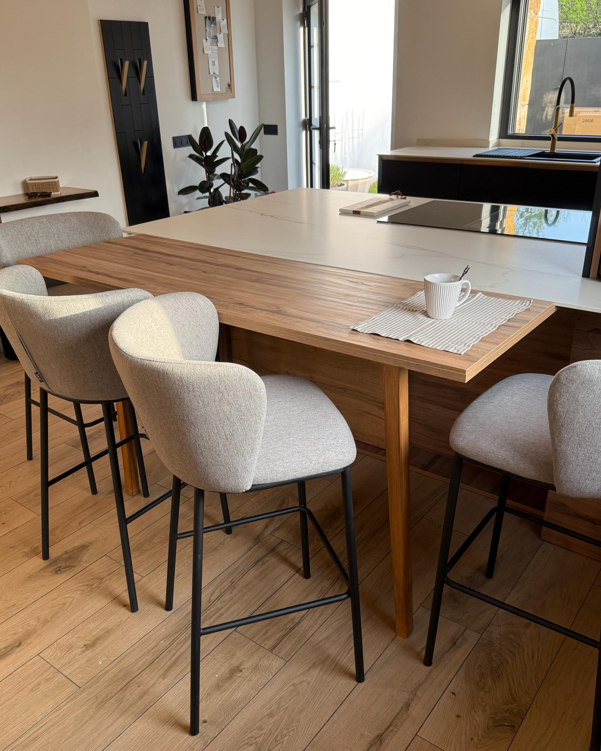 Set van 2 barstoelen MINA Grijs