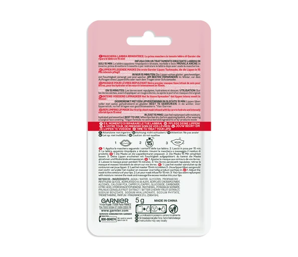Garnier SkinActive Lippentuchmaske mit Kirsche