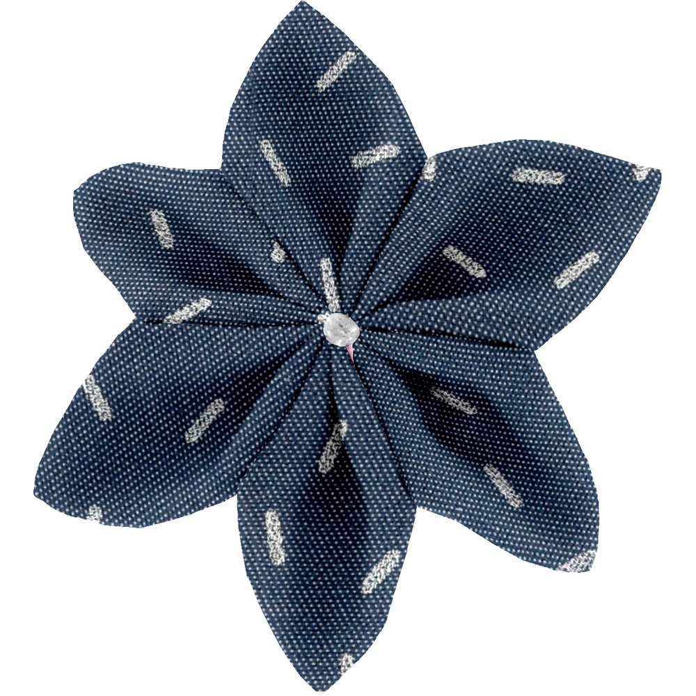 Barrette Fleur Étoile 4 Paille Argent Jean