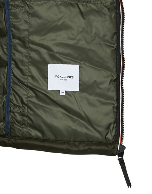 Jack & Jones - JJEHERO PUFFER COLLAR Kaki