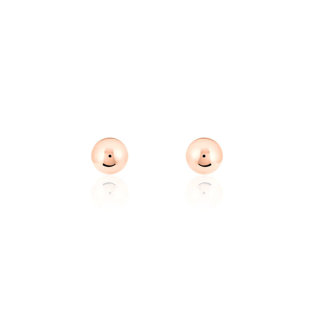 Boucles D'oreilles Puces Fidelia Boule Or Rose