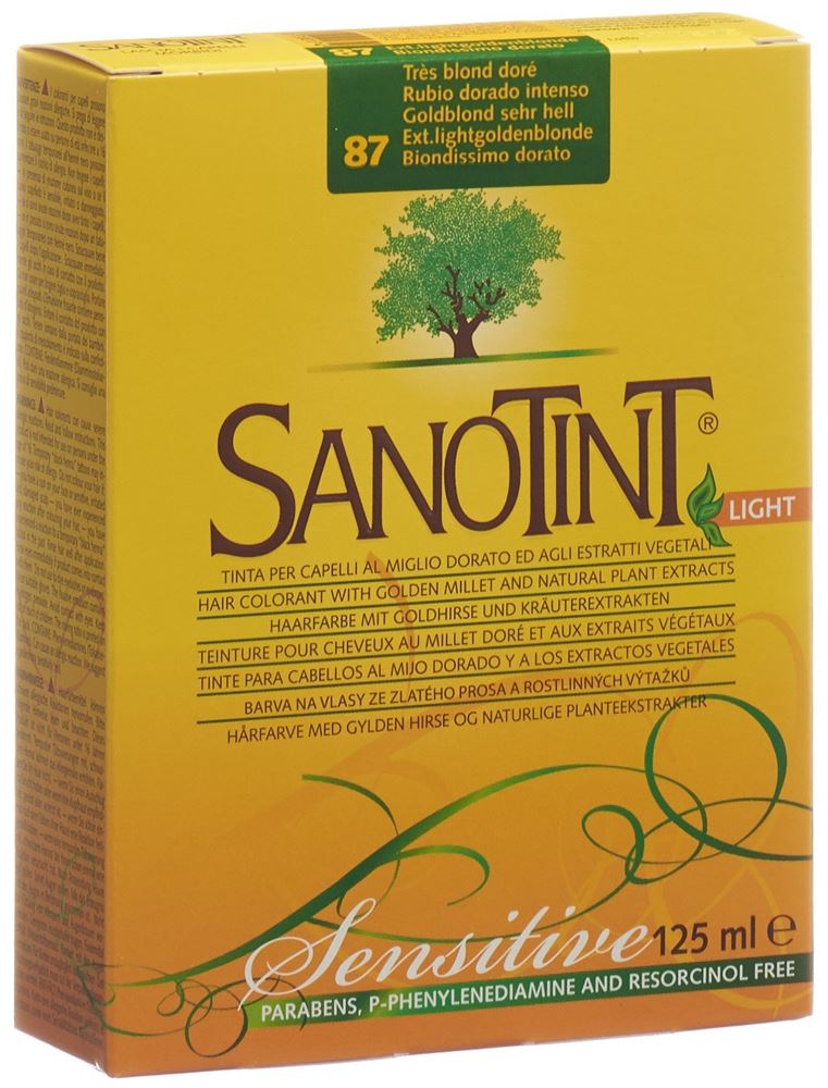 SANOTINT Sensitive Light Haarfarbe<br>1 Stück, 87 goldblond sehr hell