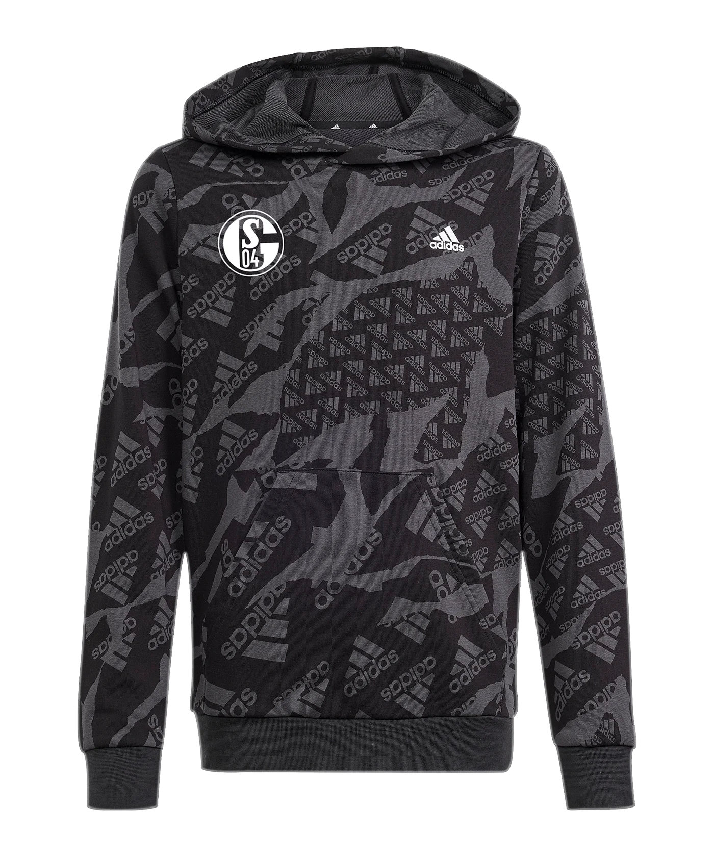 adidas FC Schalke 04 Camlog Hoody Kids Schwarz
