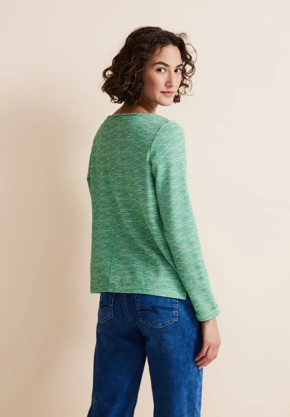 Struktur Langarmshirt - fresh spring green
