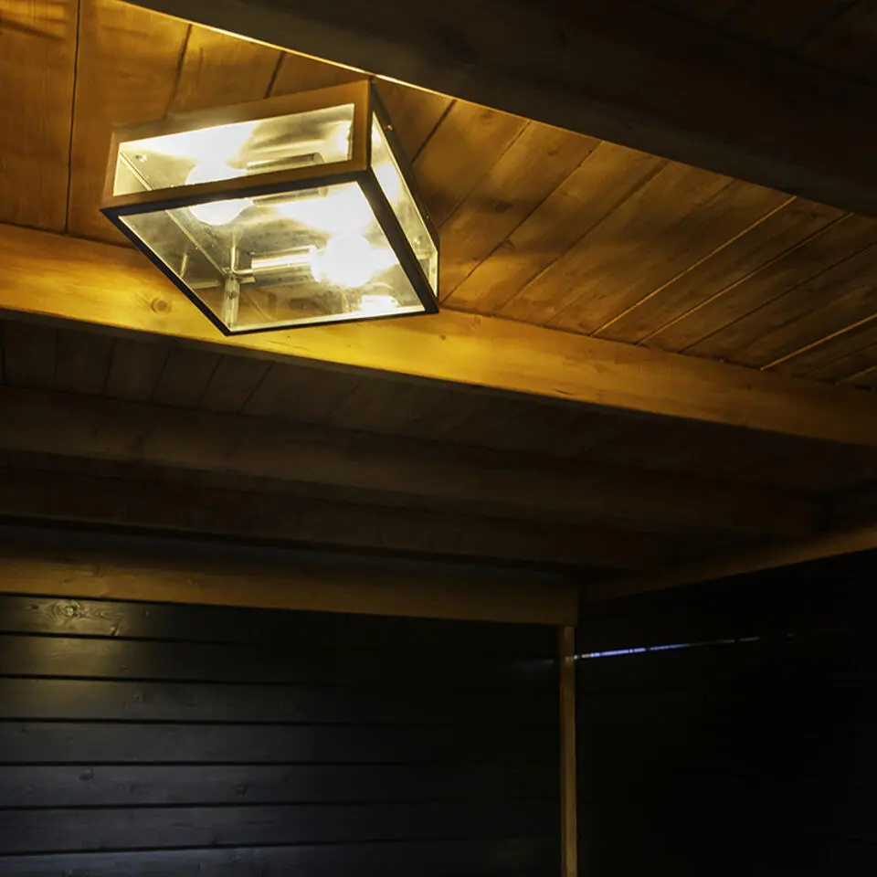 Qazqa plafondlampen buiten rotterdam zilverkleurig e27