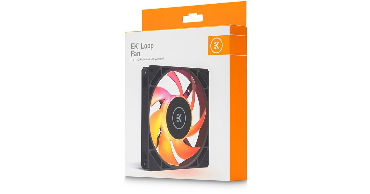 EKWBEK-Loop Fan FPT 140 D-RGB case fan  (Zwart, 140 x 140 x 27 mm, PWM)