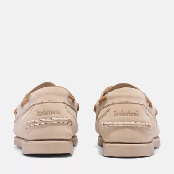 Chaussure bateau classique pour femme en beige