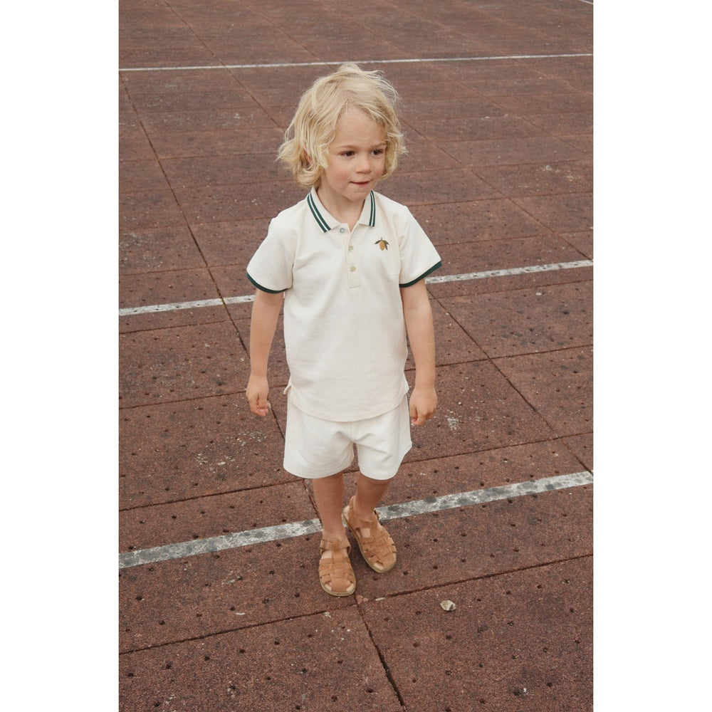 Køb Konges Sløjd Antique White Florian Polo T-Shirt GOTS