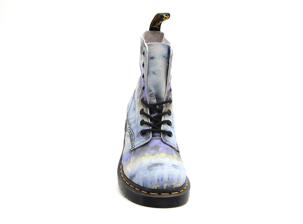 Dr martens boots bottine plates femme pascal tie and dye bleu