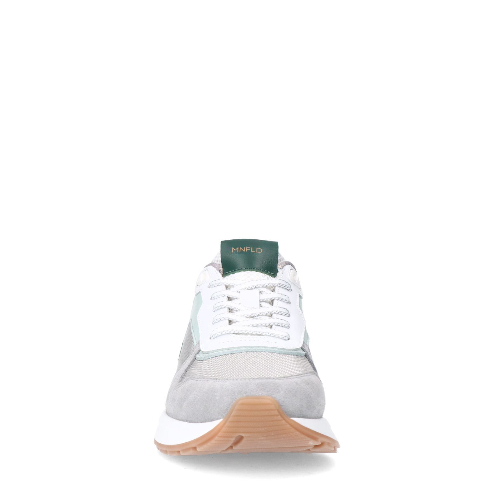 Grijze leren sneakers