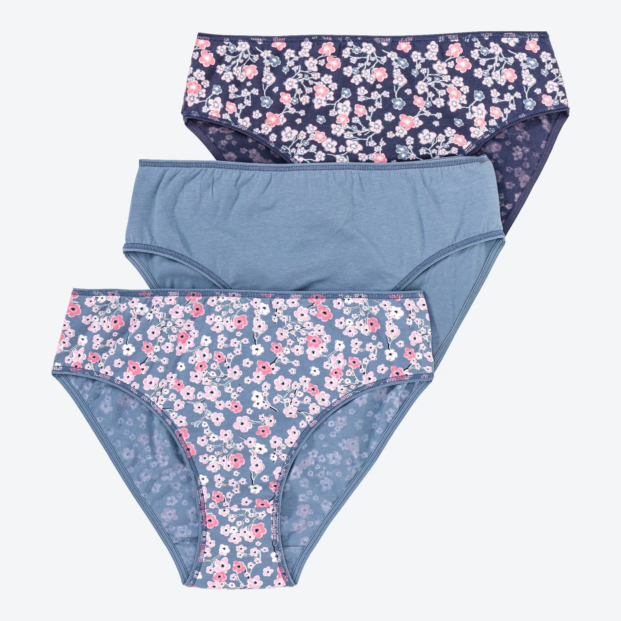 Damen-Rioslip mit Blumenmuster, 3er-Pack