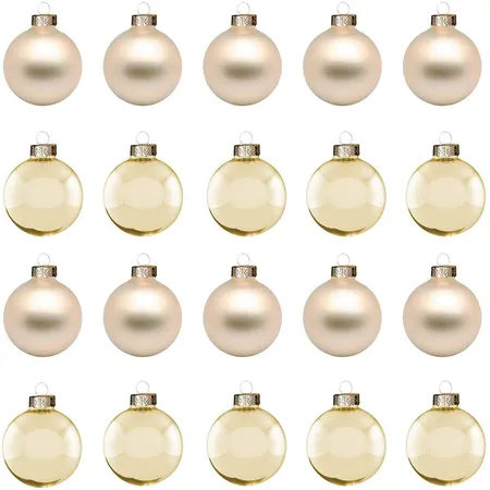 Riffelmacher Weihnachtsglaskugeln Champanger, 24 Stück