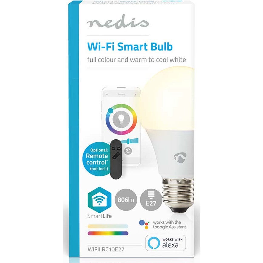 Nedis WIFILRC10E27 Smartlife multicolour LED-lamp E27 806lm 9W