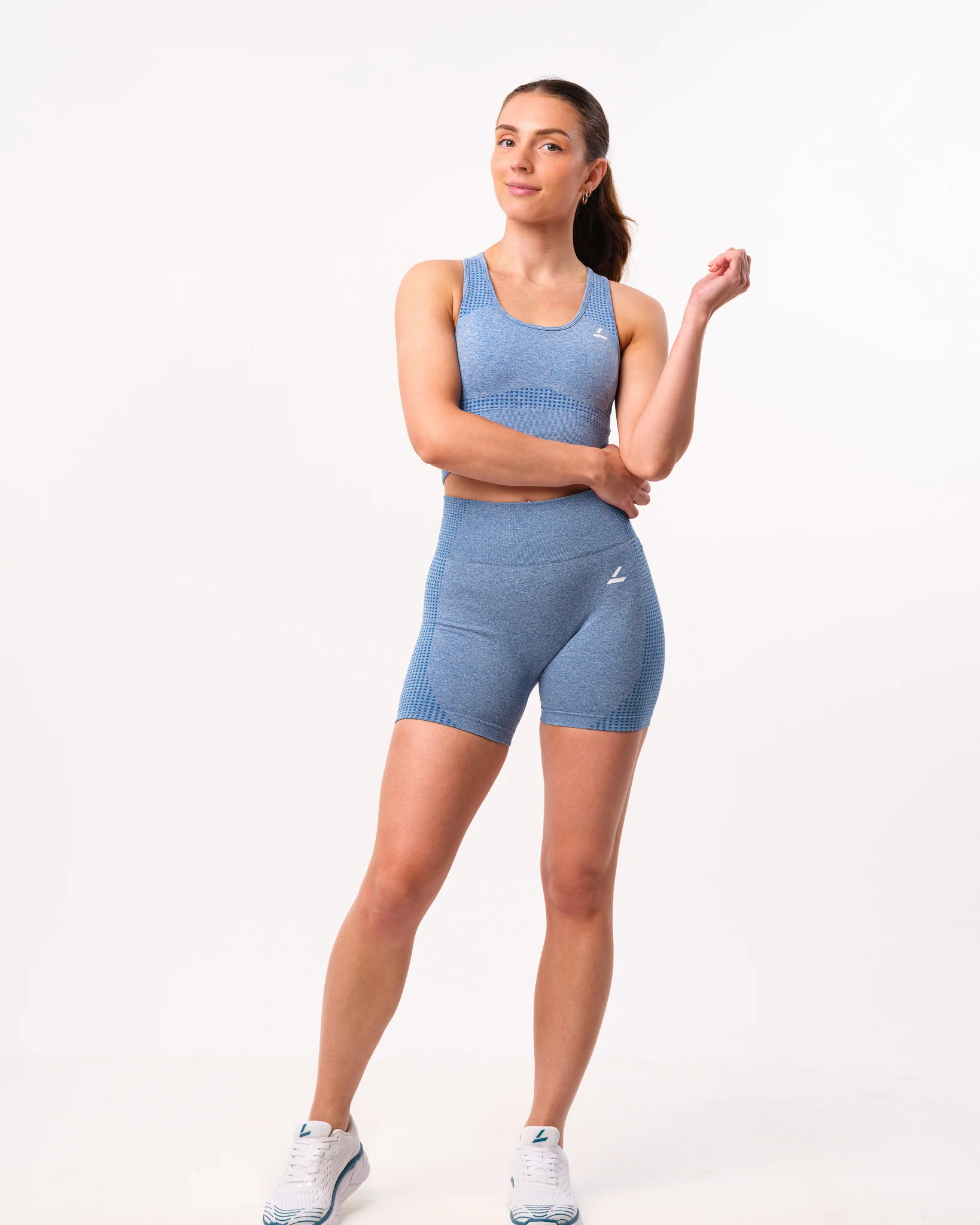 LEVITY Phase Seamless Bra Blue Breeze Melange