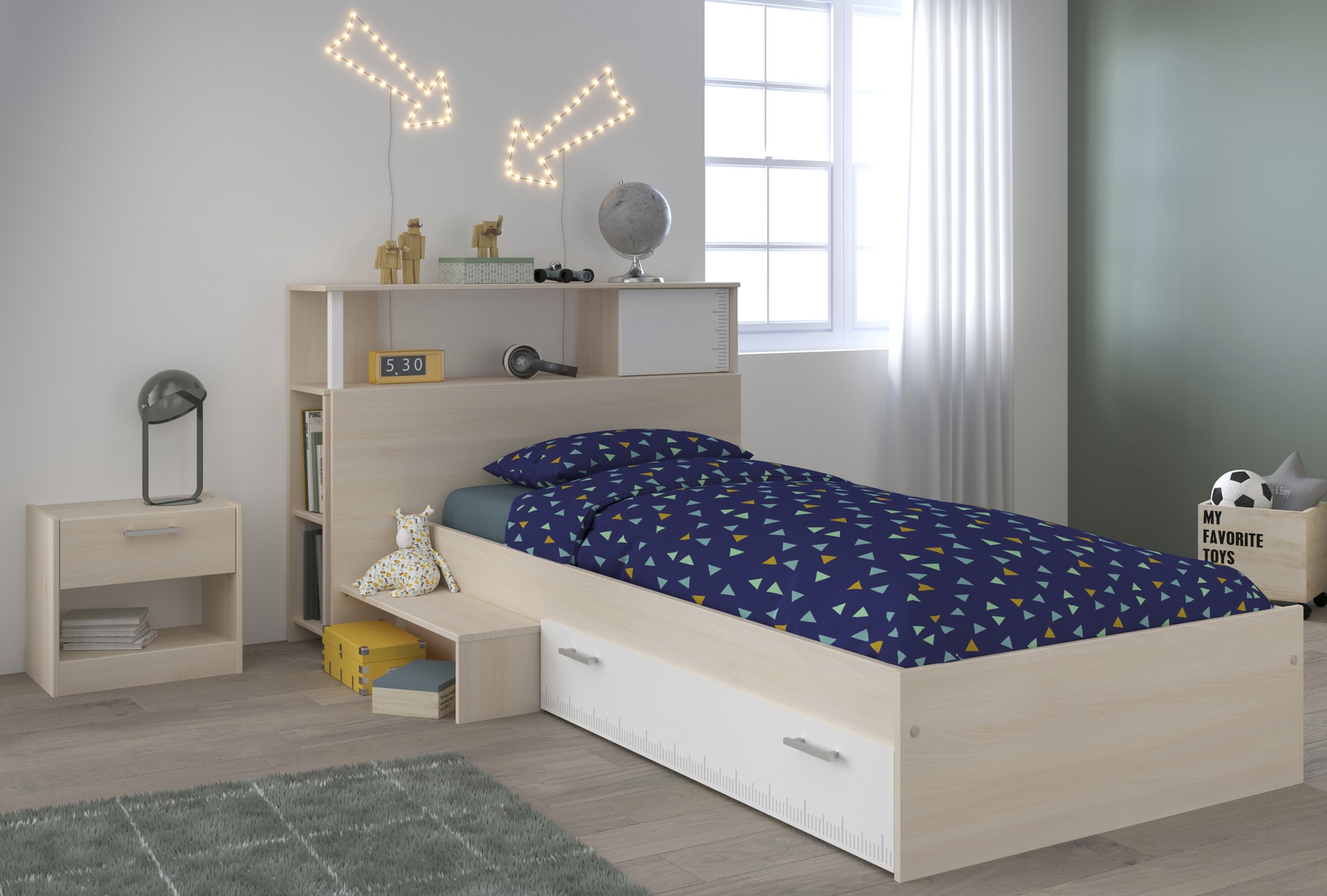 Parisot Kinderzimmer CHARLY 17 braun/weiß 3-teilig