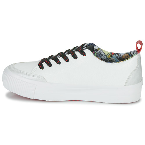 Desigual - STREETMICKEY CRACK - Blanc / Noir