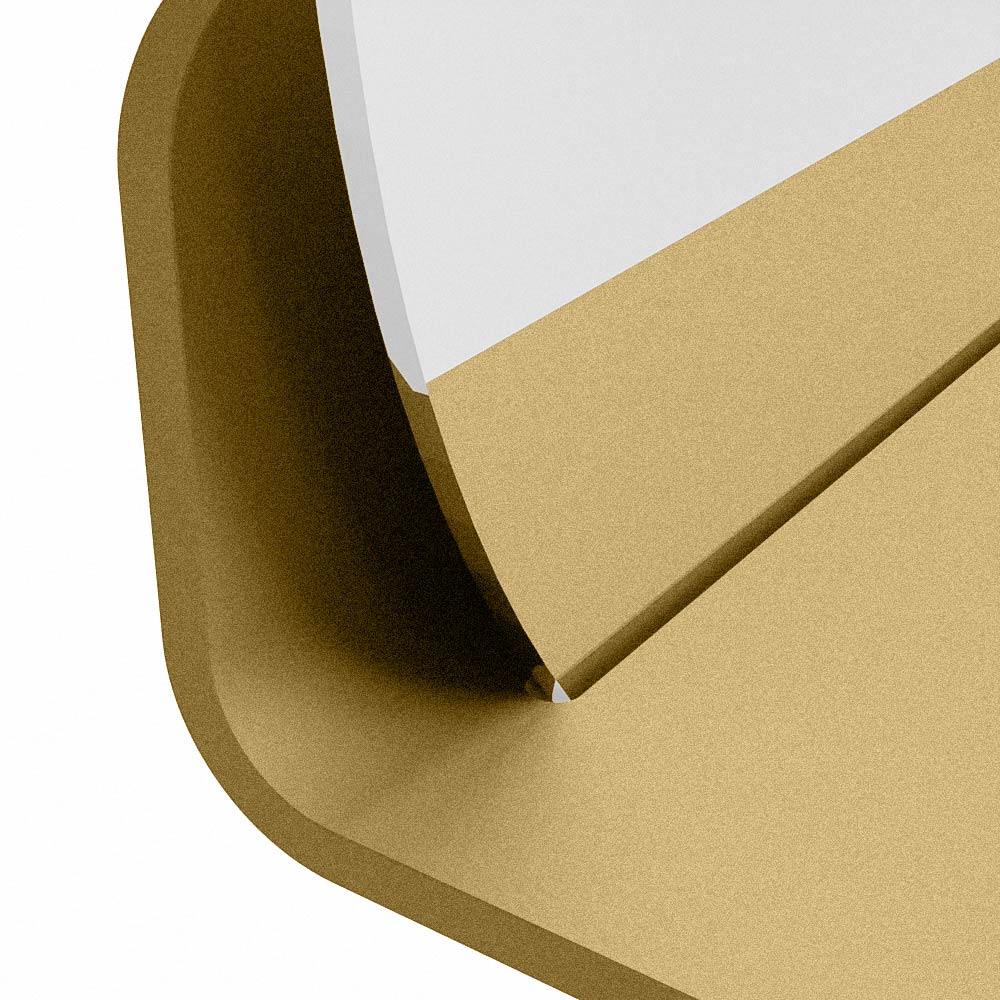 Mondiaz Spot spiegel rond Ø50cm met planchet oro