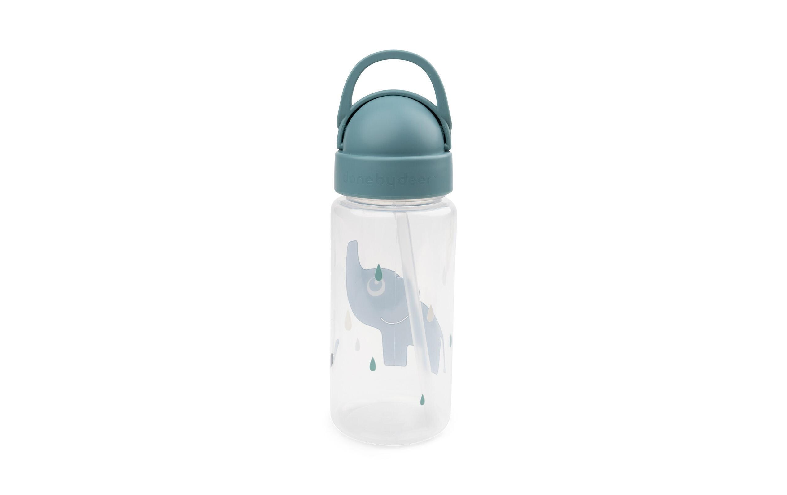 Trinkflasche Elphee Blau 350 mlTrinkflasche mit Strohhalm