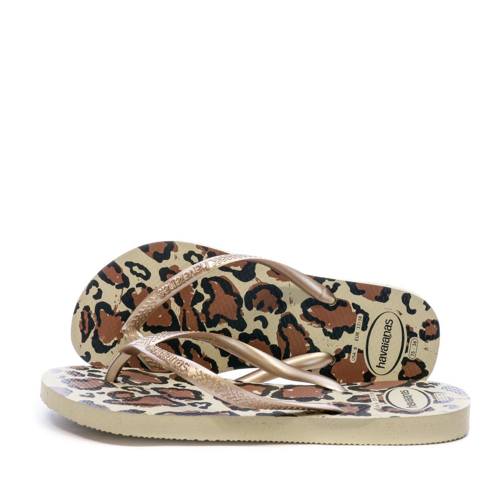 Havaianas Tongs Marron Léopard Femme Havaianas Slim Animals