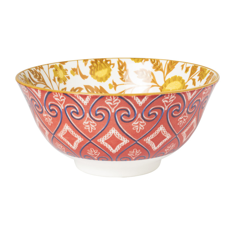Schaaltje Jona - geel/rood- ø15.8x7.3 cm