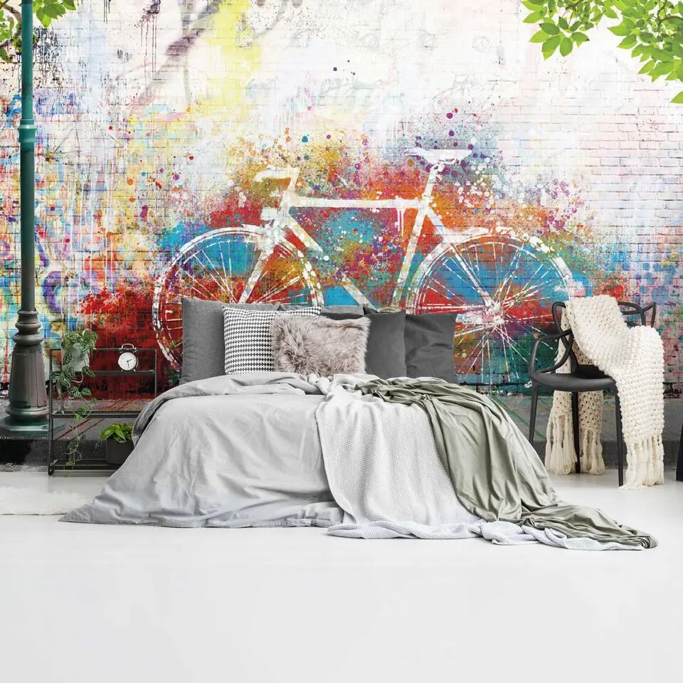 Fotobehang Streetart graffiti - 260x384cm - Bont