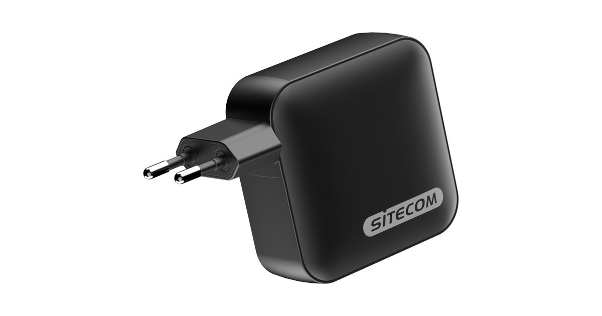 Sitecom165W GaN Power Delivery Wall Charger  (Zwart)