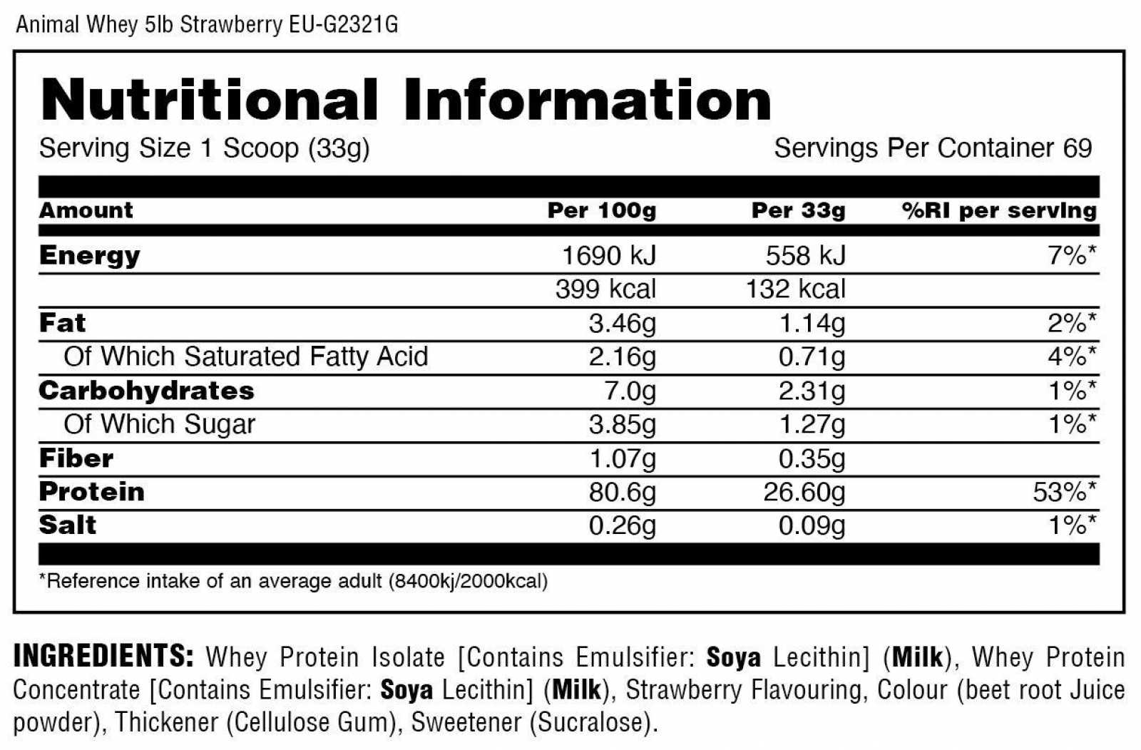 Proteína de soro de leite em pó Universal Nutrition 2,3 kg