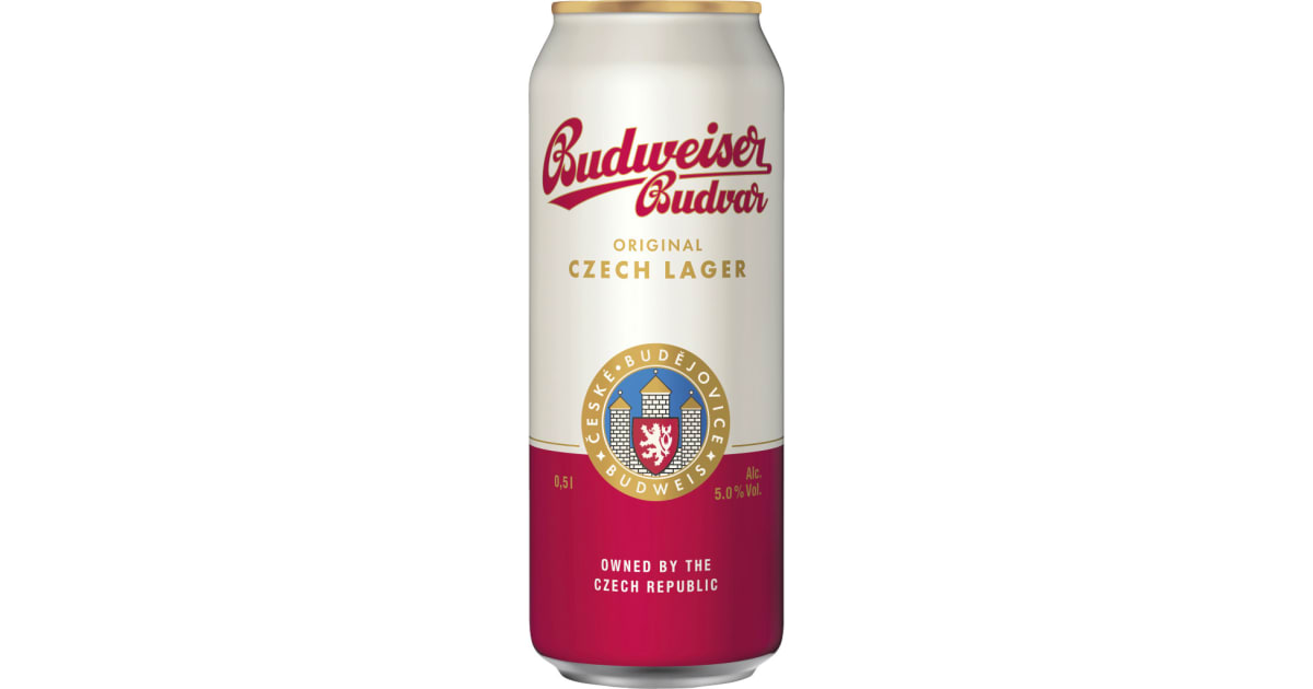 Budweiser Budvar Bier Original 0,5 Liter Dose (Einweg)