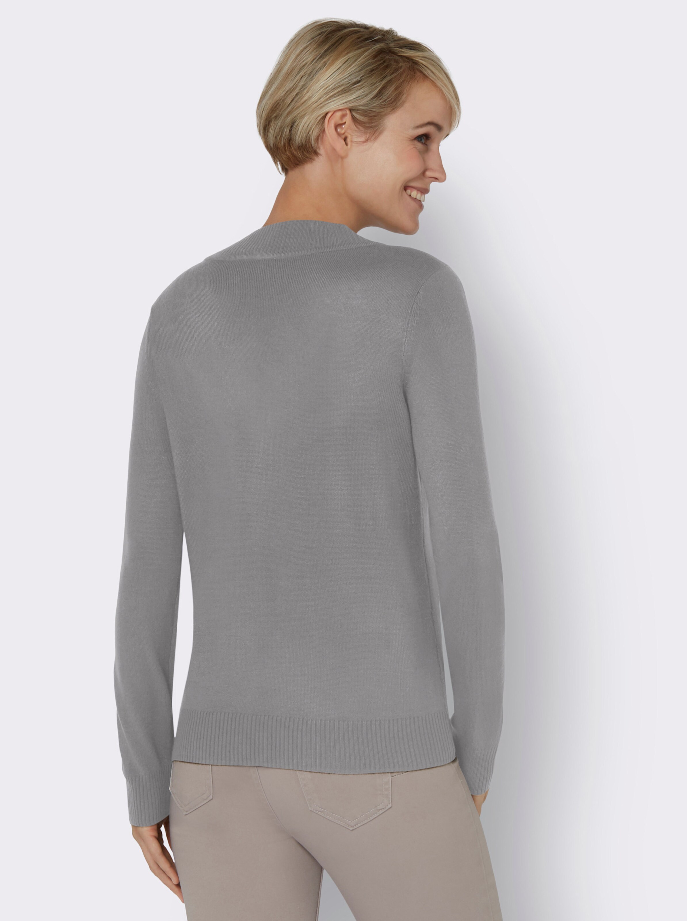 2-in-1-Pullover mit V-Ausschnitt, weich