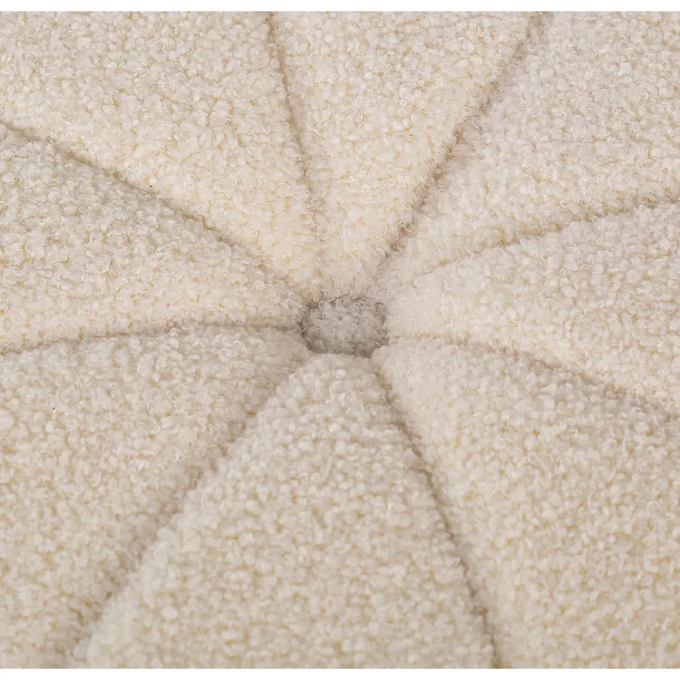 Pouf met witte lussen en strepen