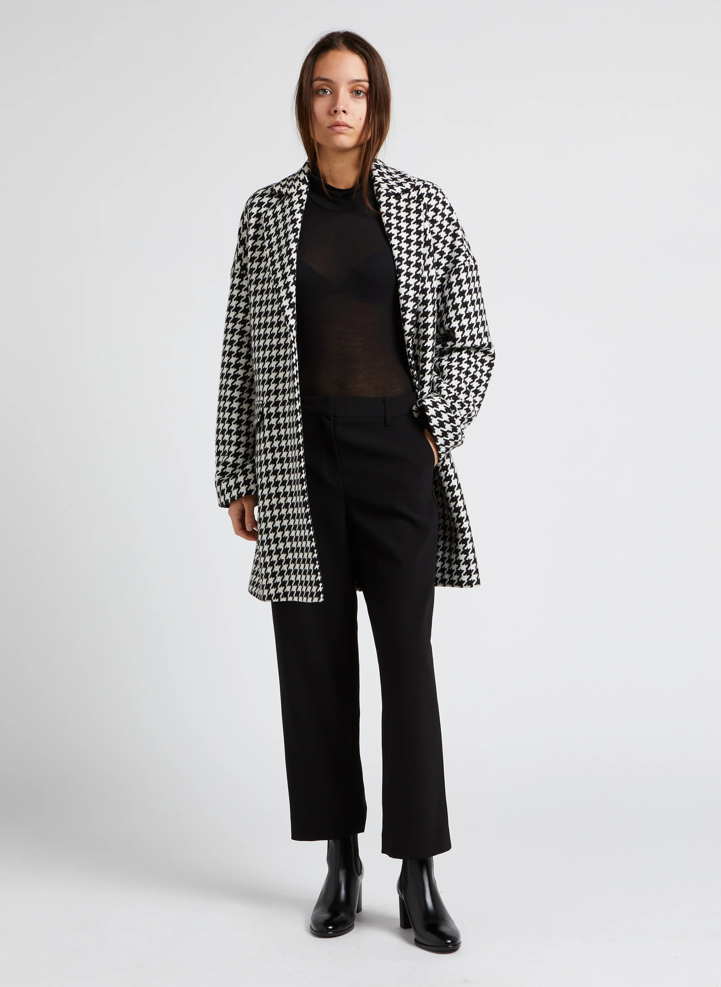 BIORITMO - Manteau ample à col tailleur| Gris