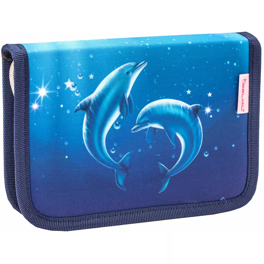 Belmil Schulranzen Classy Schulranzen Set 5-teilig mit Brustgurt Dolphins