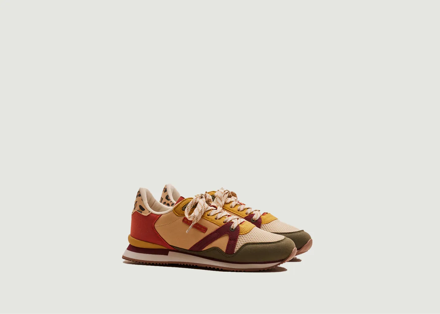 Baskets running Andrée suède vegan et mesh M.Moustache