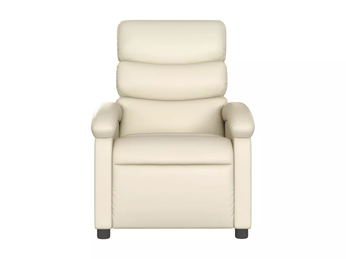 Fauteuil inclinable de massage Crème Similicuir