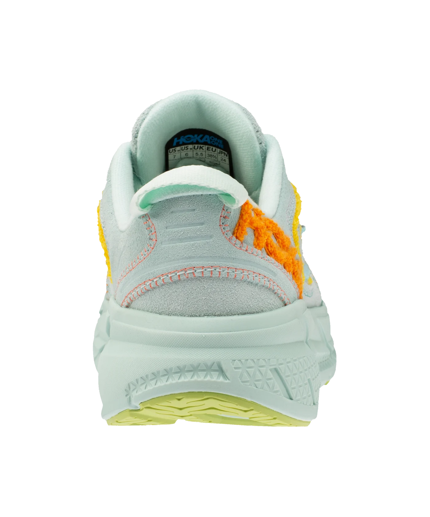 HOKA Clifton L Embroidery Blau Gelb