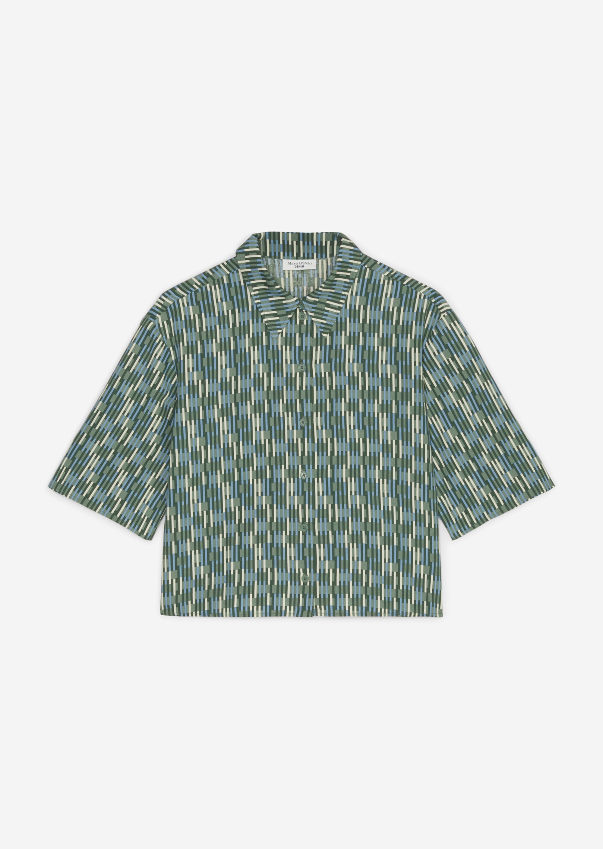 Kurzarm-Bluse regularaus LENZING™ ECOVERO™