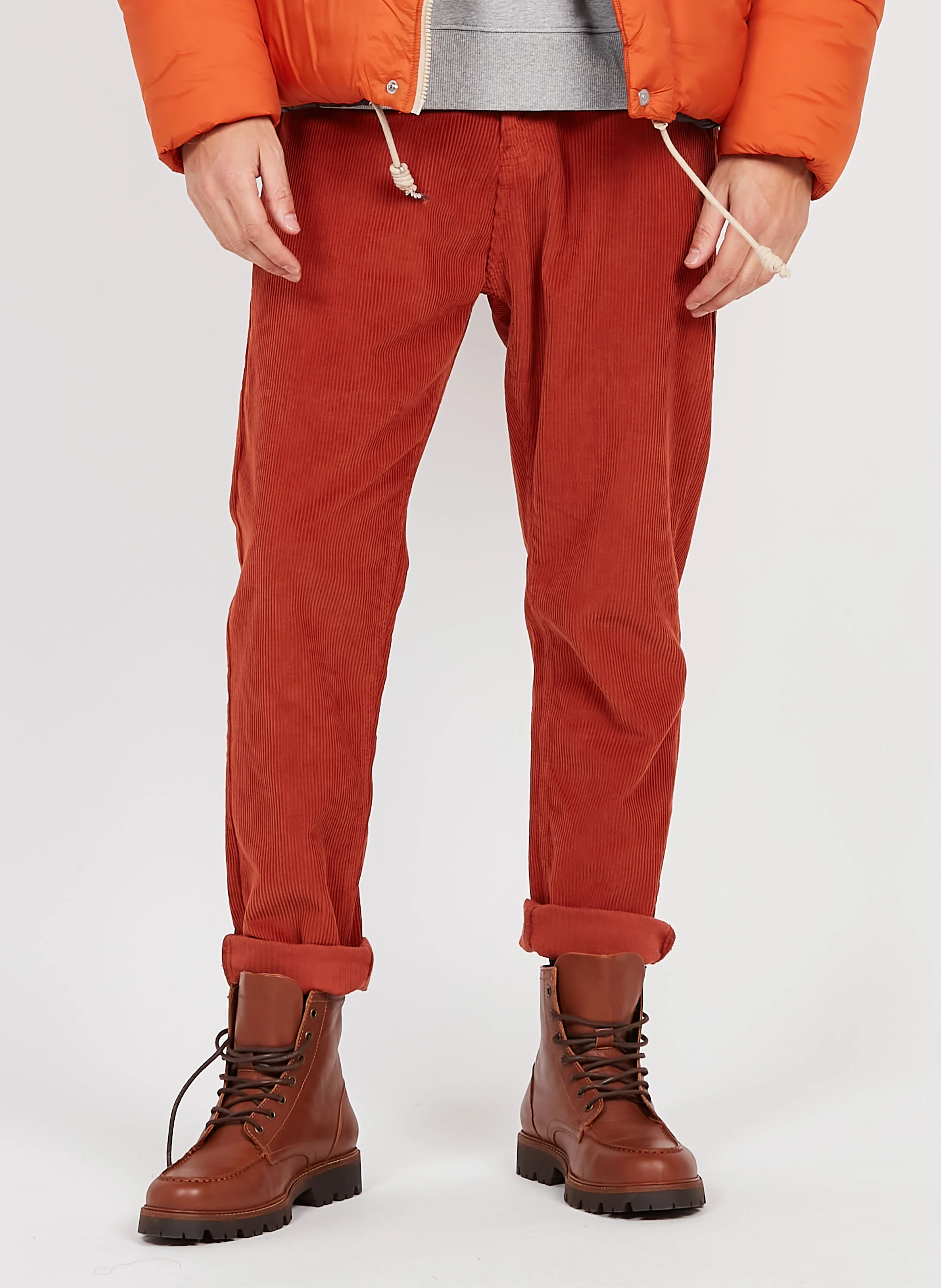 JACQUOT - Pantalon en coton côtelé | Orange