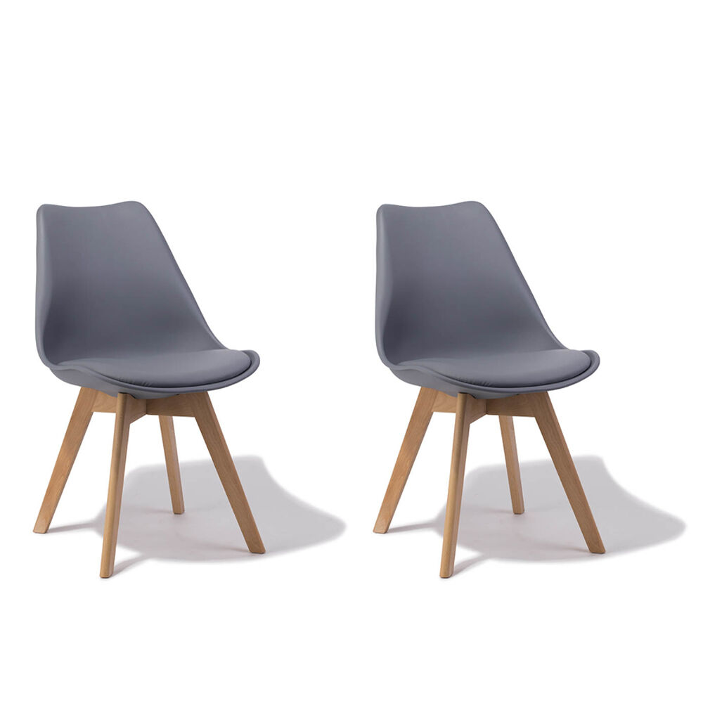 Chaise Kelly gris anthracite x 2